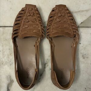 Nisolo Huarache Leather Sandal (Almond, Size 7)